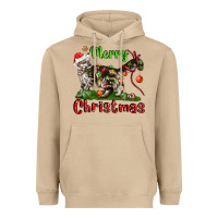 Mushroom maine coon cat merry christmas Heavyweight Hoodie - LillyAllenDesigns