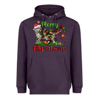 Plum maine coon cat merry christmas Heavyweight Hoodie - LillyAllenDesigns