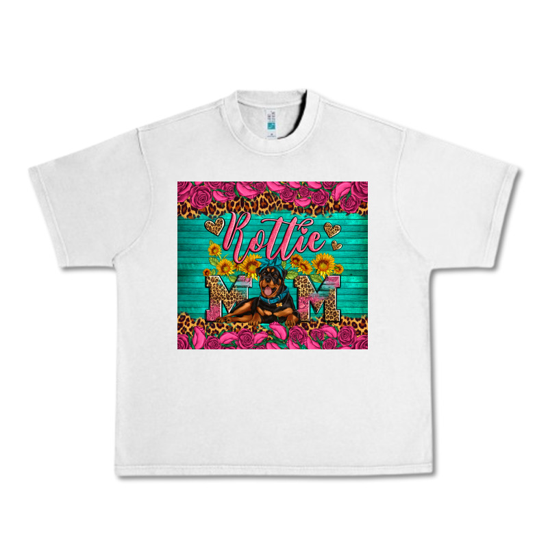 Rottie Mom With Roses Urban Heavy Tee by Artiststas | Teevron