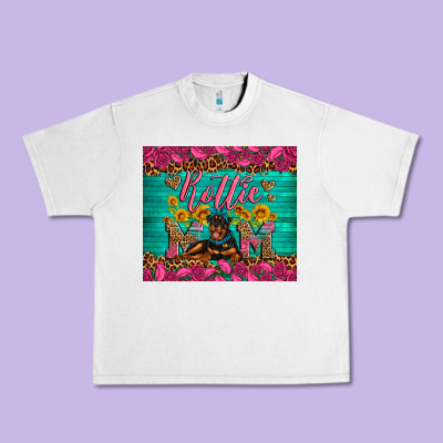 Rottie Mom With Roses Urban Heavy Tee Designed By Artiststas