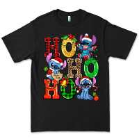 Black ho ho ho stitch Premium Tee - AdoDesignShop