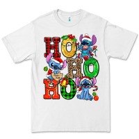 White ho ho ho stitch Premium Tee - AdoDesignShop