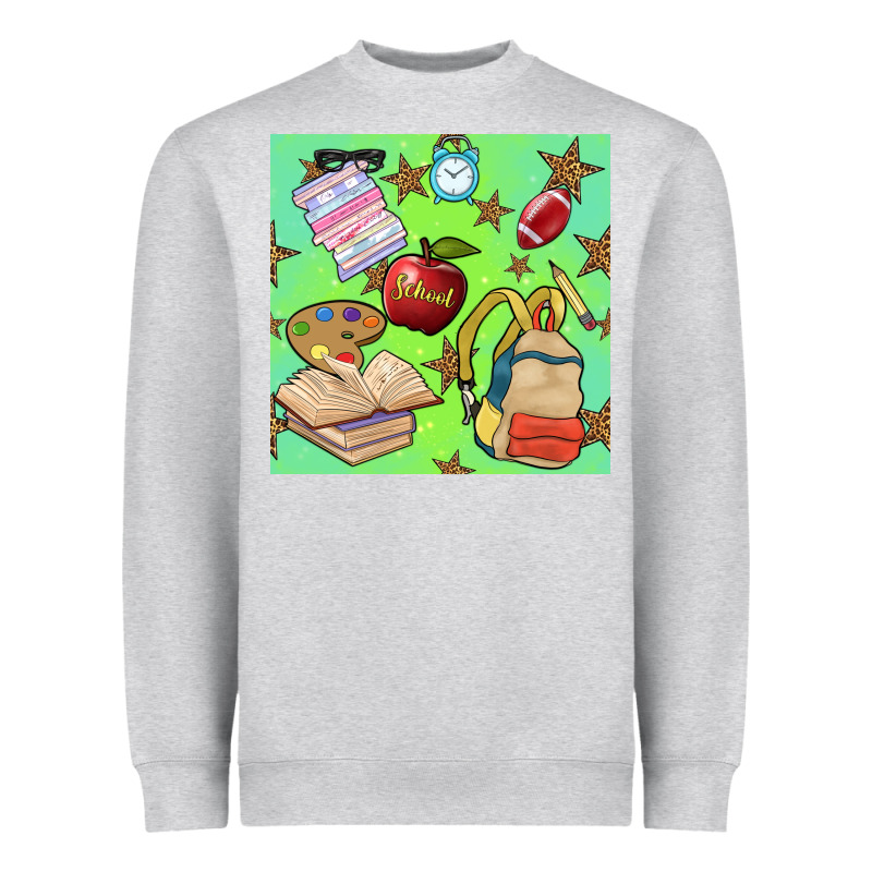 School Seamless Pattern Heavyweight Sweatshirt by BundleAndBundleShop | Teevron