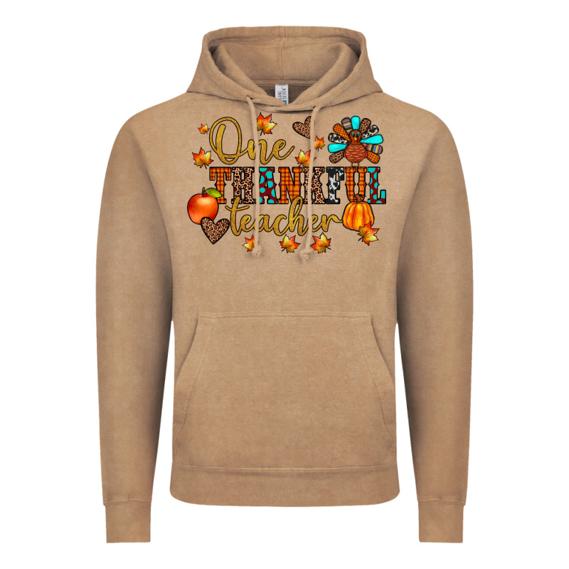 One Thankful Teacher Vintage Hoodie by JahusDesignShop | Teevron