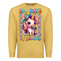 Antique Gold 100 days of school unicorn Premium Sweatshirt - Artiststas