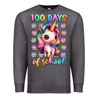 Charcoal Heather 100 days of school unicorn Premium Sweatshirt - Artiststas
