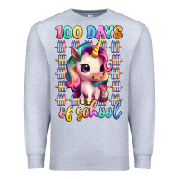 Heather Grey 100 days of school unicorn Premium Sweatshirt - Artiststas