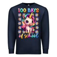 Navy 100 days of school unicorn Premium Sweatshirt - Artiststas