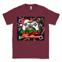 Burgundy gamer merry christmas Classic Tee - NancyCooperArtShop