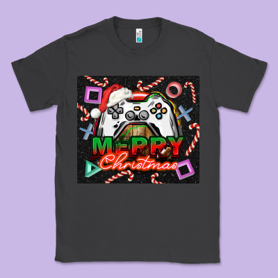 Gamer Merry Christmas Classic Tee Designed By Nancycooperartshop