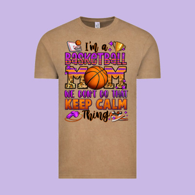 I'm A Baskeball Mom We Don't Do That Keep Calm Thi Vintage Tee Designed By Jasminsmagicworld