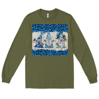 Army Green snowy christmas gnomes Long Sleeve Tee - BarkalooDesign