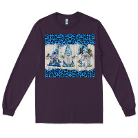 Plum snowy christmas gnomes Long Sleeve Tee - BarkalooDesign