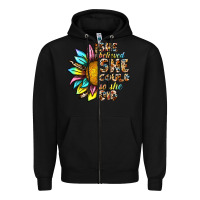Black she believed she could so she did Zipper Hoodie - NancyCooperArtShop