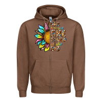 Chestnut she believed she could so she did Zipper Hoodie - NancyCooperArtShop