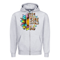 Heather Grey she believed she could so she did Zipper Hoodie - NancyCooperArtShop