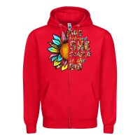 Red she believed she could so she did Zipper Hoodie - NancyCooperArtShop