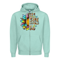 Seafoam she believed she could so she did Zipper Hoodie - NancyCooperArtShop