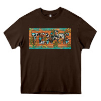 Chocolate Brown texas sunflower cactus cowhide leopard licence plate Heavy Core Tee - Artiststas