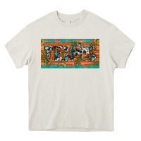 Cream texas sunflower cactus cowhide leopard licence plate Heavy Core Tee - Artiststas