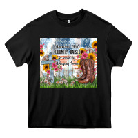 Black christian western american made country raised Heavy Core Tee - Zillion Design Studio