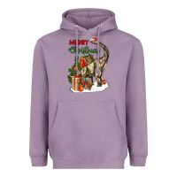 Lavender merry christmas brachiosaurus Heavyweight Hoodie - LillyAllenDesigns