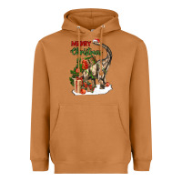 Meerkat merry christmas brachiosaurus Heavyweight Hoodie - LillyAllenDesigns