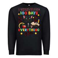 Black i survived 100 days it's fine i'm fine Premium Sweatshirt - Artiststas