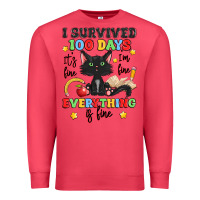 Cardinal i survived 100 days it's fine i'm fine Premium Sweatshirt - Artiststas