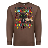 Chestnut i survived 100 days it's fine i'm fine Premium Sweatshirt - Artiststas