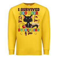 Lemon i survived 100 days it's fine i'm fine Premium Sweatshirt - Artiststas