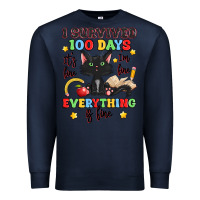 Navy i survived 100 days it's fine i'm fine Premium Sweatshirt - Artiststas