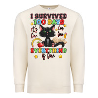 Sandshell i survived 100 days it's fine i'm fine Premium Sweatshirt - Artiststas