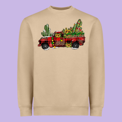 Christmas Truck Heavyweight Sweatshirt Designed By Jahusdesignshop