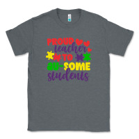 Charcoal Heather proud teacher to ausome students Classic Tee - CowhideDigitalArt