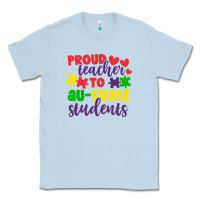 Dusty Blue proud teacher to ausome students Classic Tee - CowhideDigitalArt