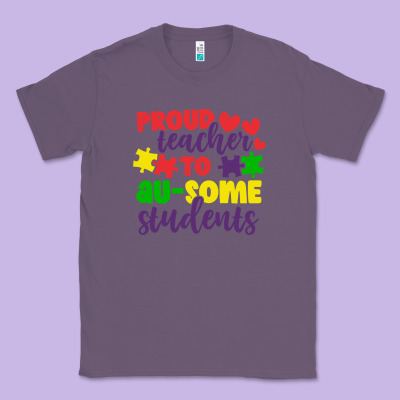 Proud Teacher To Ausome Students Classic Tee Designed By Cowhidedigitalart