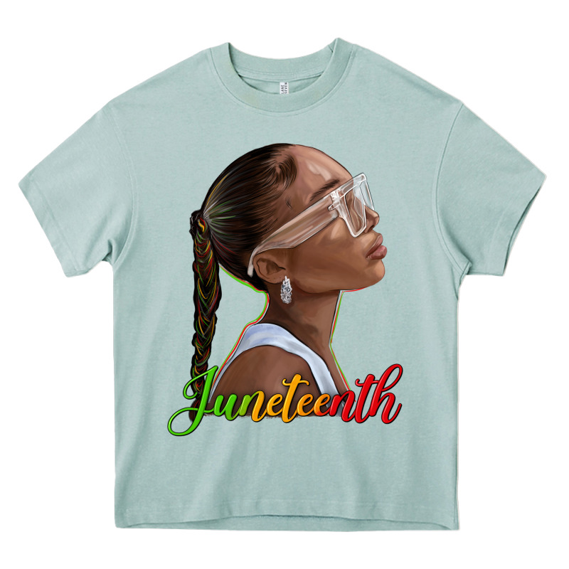 Juneteenth Black Woman Heavy Core Tee by texasbilliewilder | Teevron