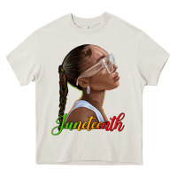 Cream juneteenth black woman Heavy Core Tee - texasbilliewilder
