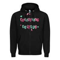 Black she overcame everything that was meant to destroy Zipper Hoodie - MaliasSmallBusiness
