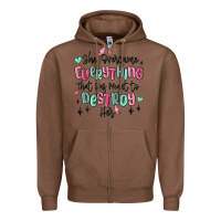 Chestnut she overcame everything that was meant to destroy Zipper Hoodie - MaliasSmallBusiness
