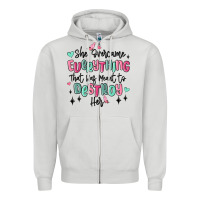Dove Grey she overcame everything that was meant to destroy Zipper Hoodie - MaliasSmallBusiness