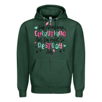 Sports Green she overcame everything that was meant to destroy Zipper Hoodie - MaliasSmallBusiness