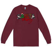 Burgundy Santa baby Long Sleeve Tee - BarkalooDesign