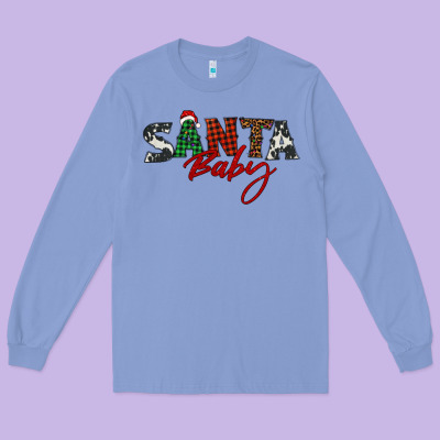 Santa Baby Long Sleeve Tee Designed By Barkaloodesign