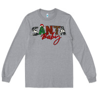 Heather Grey Santa baby Long Sleeve Tee - BarkalooDesign