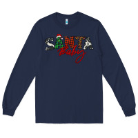 Navy Santa baby Long Sleeve Tee - BarkalooDesign