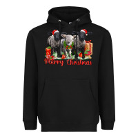 Black merry christmas baby sheeps Heavyweight Hoodie - LillyAllenDesigns
