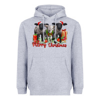 Heather Grey merry christmas baby sheeps Heavyweight Hoodie - LillyAllenDesigns