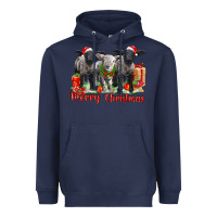 Navy merry christmas baby sheeps Heavyweight Hoodie - LillyAllenDesigns